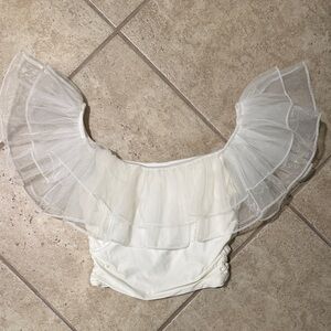 Altar'd State White Lace Zipper Top